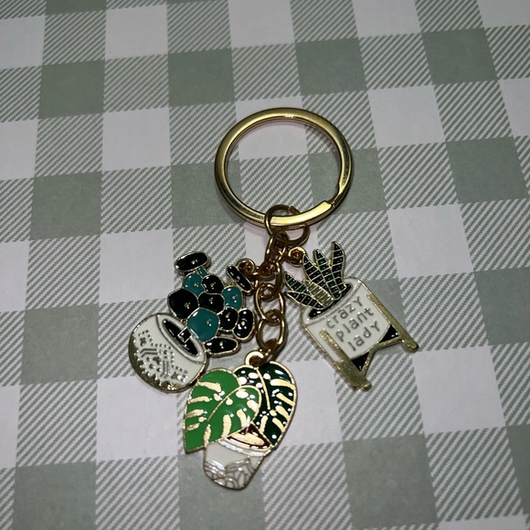 Accessories - Gold Plant Lady Charm Keychain